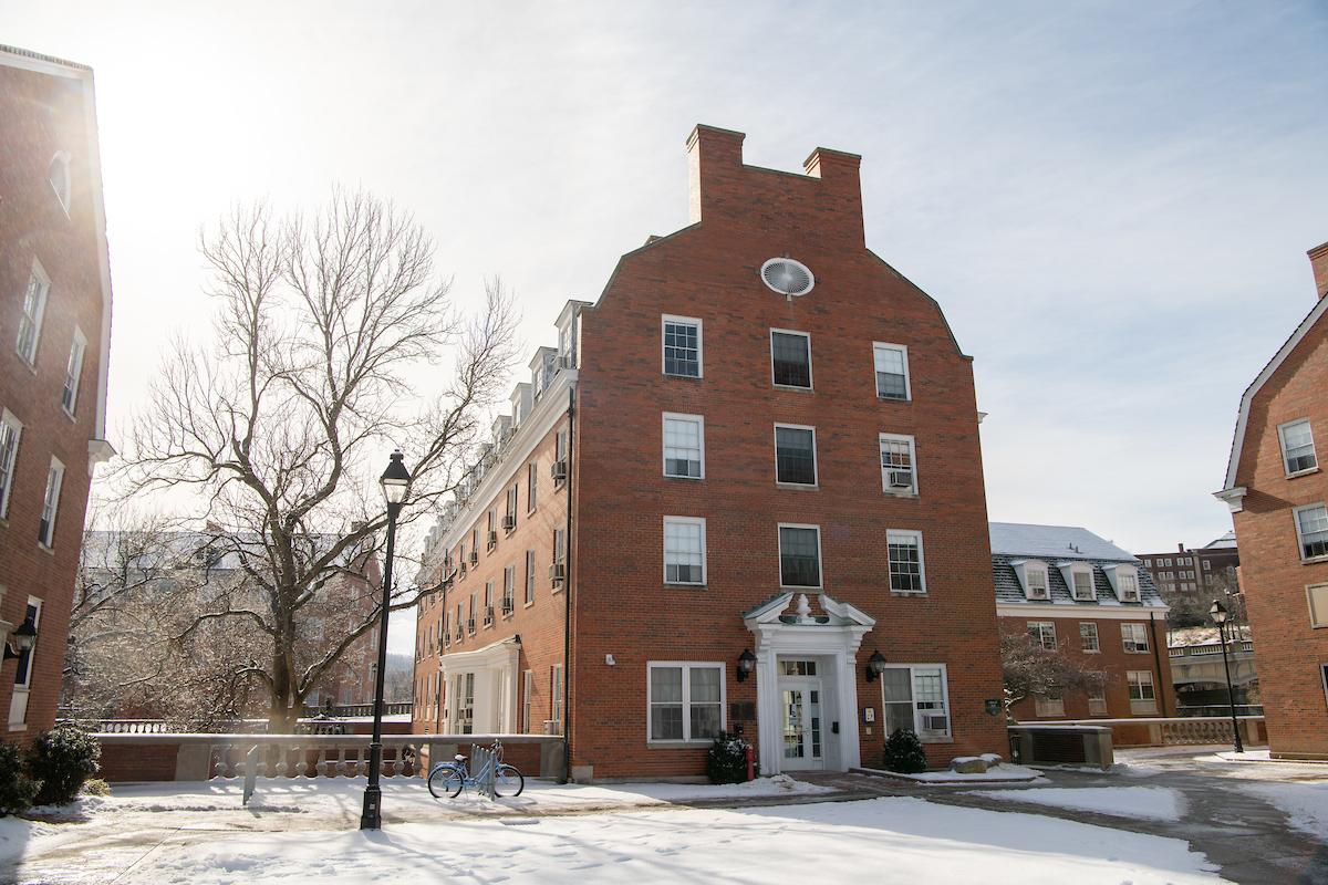 Photo of Treudley Hall, located on West Green