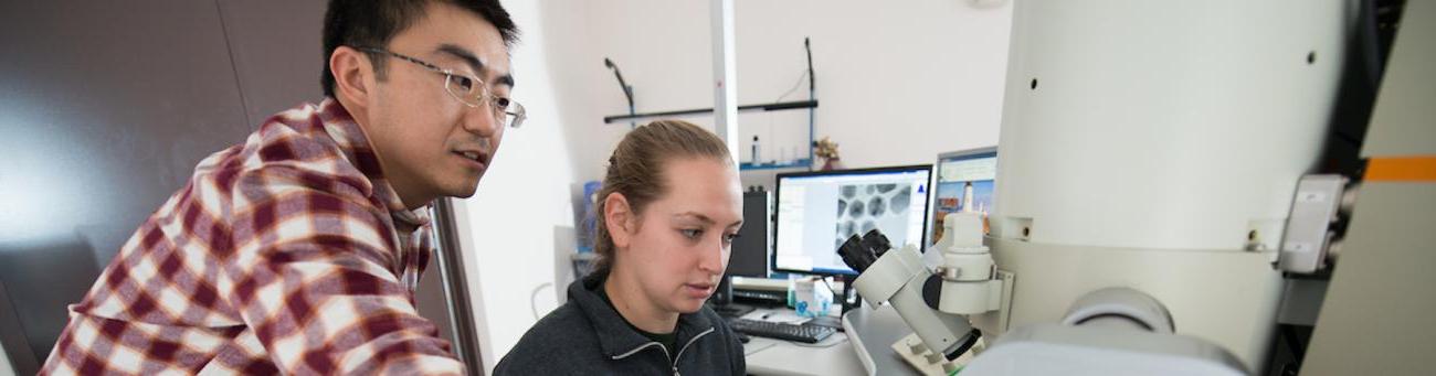 Researchers in a lab