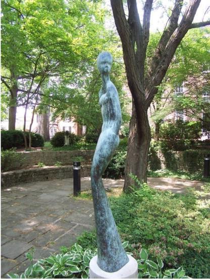 "The American Woman" a sculpture by David L. Hostetler, located in Wolfe Garden at Ohio University 